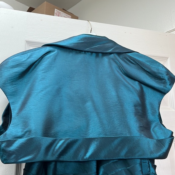 Jade Couture Mother of the Bride Teal Gown - Picture 15 of 16